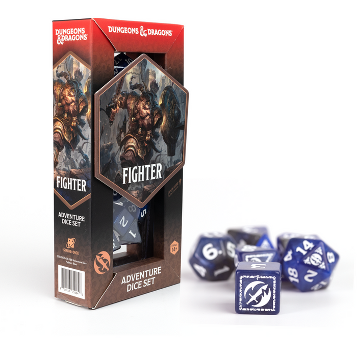 Dungeons & Dragons Adventure Dice - Fighter: Blue (Sirius Dice)