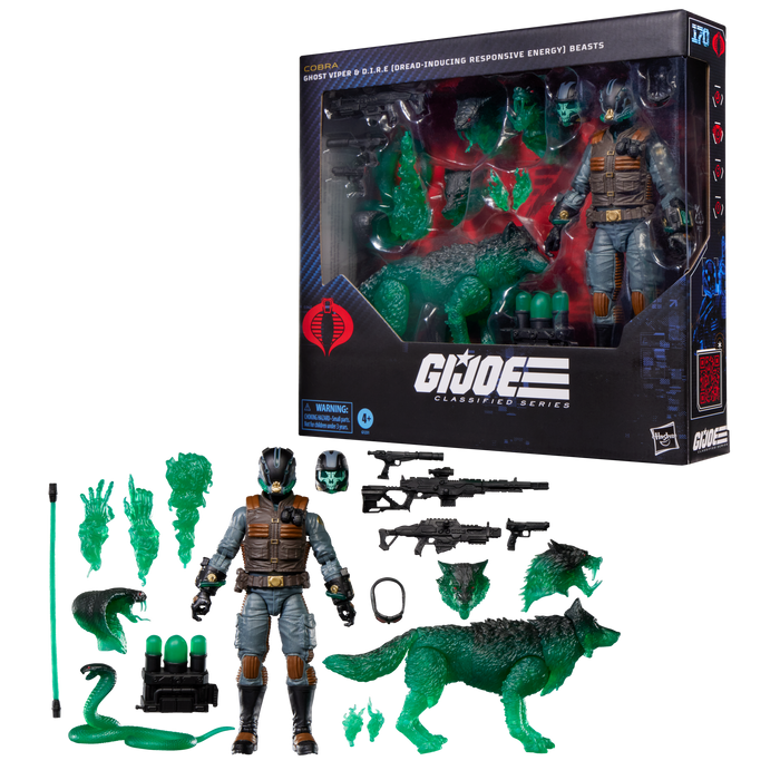 G.I. Joe Classified Series #170, Ghost Viper & D.I.R.E. (Dread-Inducing Responsive Energy) Beasts | Action Figure | Hasbro