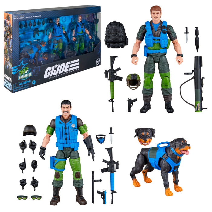 [PREORDER] G.I. Joe Classified Series #220, Mad Marauders Footloose, Mutt, & Junkyard | Action Figure | Hasbro