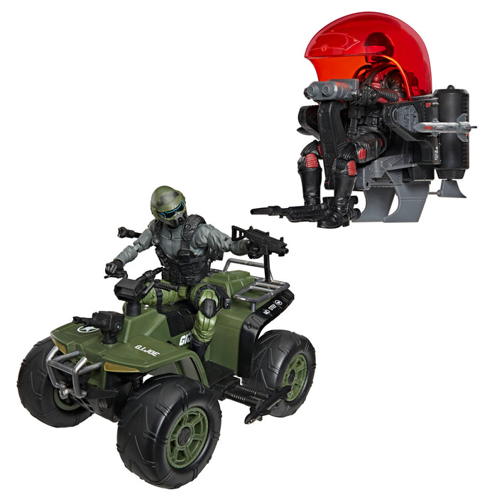 [PREORDER] G.I. Joe Classified Series #218, Snake Eyes & Varmint ATV Vs. Stealth Viper & Cobra Stealth Flight Pod (Trubble Bubble) | Action Figure | Hasbro