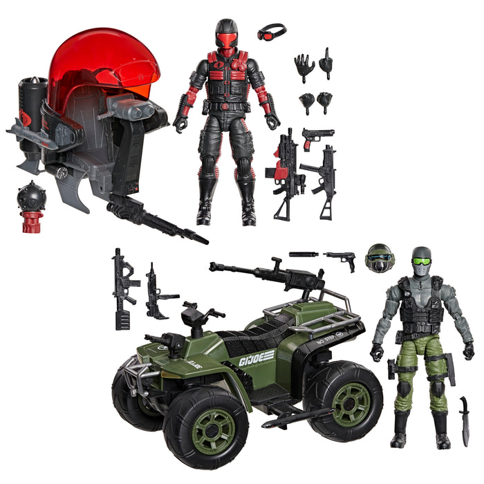 [PREORDER] G.I. Joe Classified Series #218, Snake Eyes & Varmint ATV Vs. Stealth Viper & Cobra Stealth Flight Pod (Trubble Bubble) | Action Figure | Hasbro