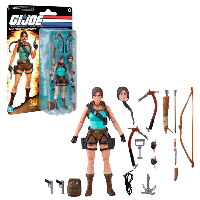[PREORDER] G.I. Joe Classified Series Retro Cardback Collaborative Lara Croft TOMB RAIDER | Action Figure | Hasbro