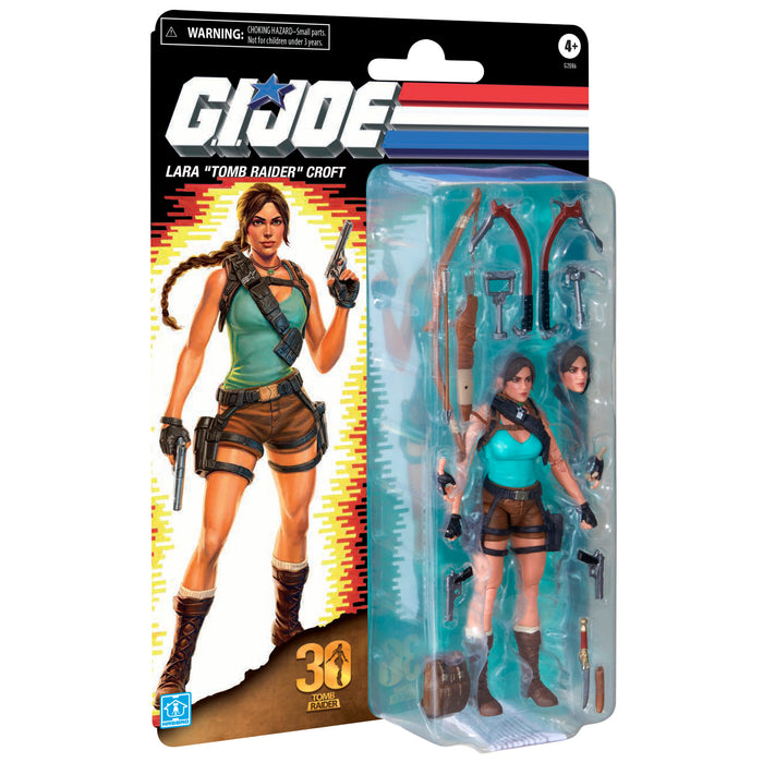 [PREORDER] G.I. Joe Classified Series Retro Cardback Collaborative Lara Croft TOMB RAIDER | Action Figure | Hasbro
