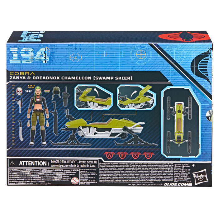 G.I. Joe Classified Series #194, Zanya and Dreadnok Chameleon (Swamp Skier) Vehicle | Action Figure | Hasbro