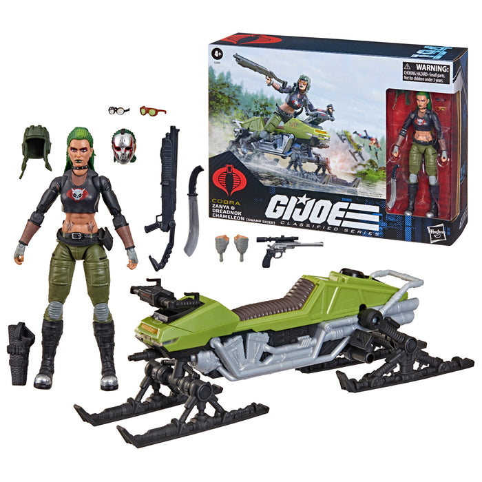 G.I. Joe Classified Series #194, Zanya and Dreadnok Chameleon (Swamp Skier) Vehicle | Action Figure | Hasbro