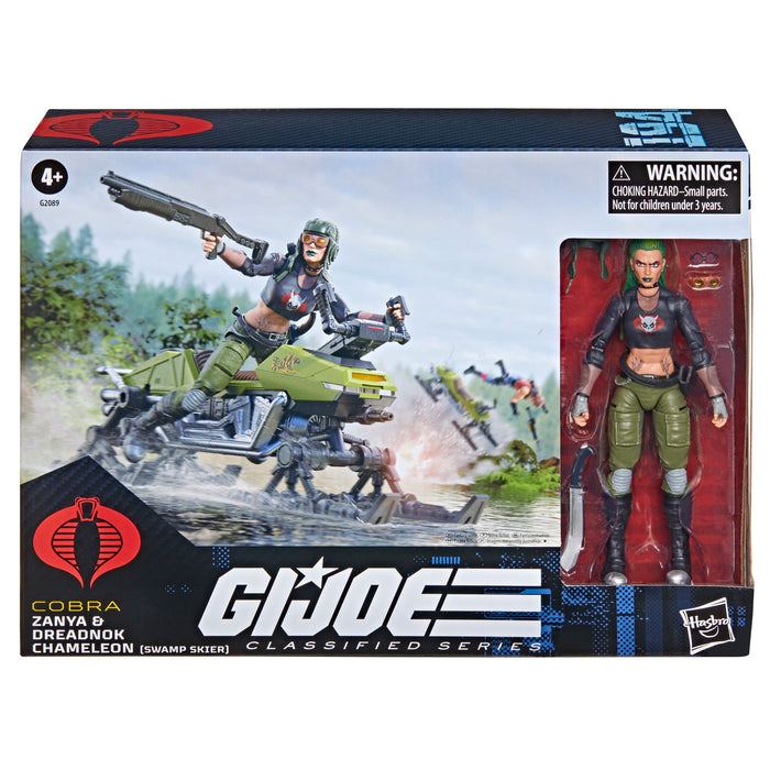 G.I. Joe Classified Series #194, Zanya and Dreadnok Chameleon (Swamp Skier) Vehicle | Action Figure | Hasbro