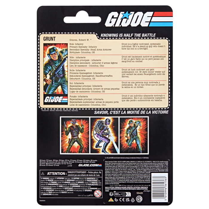 [PREORDER] G.I. Joe Classified Series Retro Cardback Robert "Grunt" Graves   | Action Figure | Hasbro