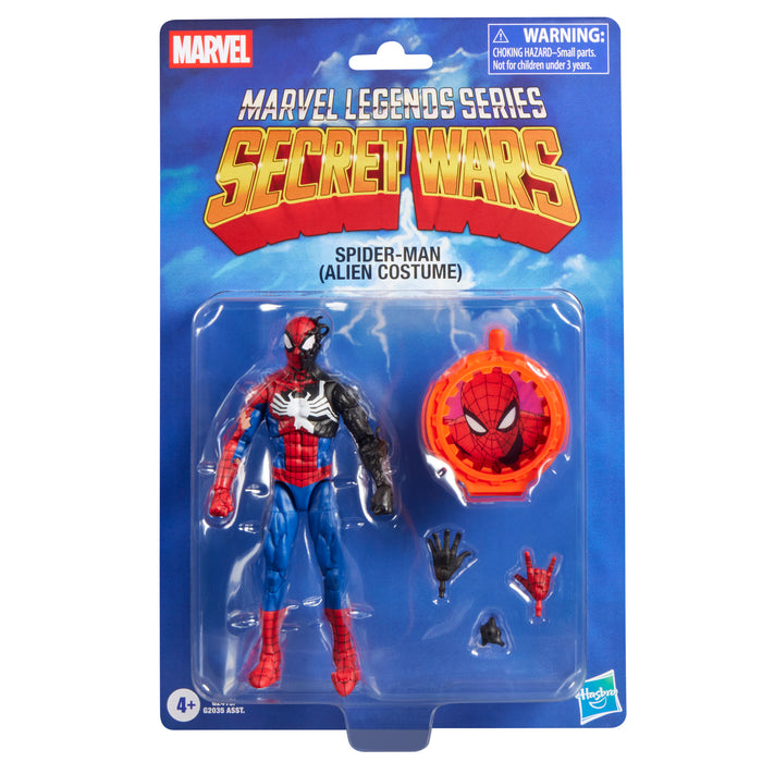 Marvel Legends Series Secret Wars Spider-Man (Alien Costume) | 6 Inch Action Figure | Hasbro
