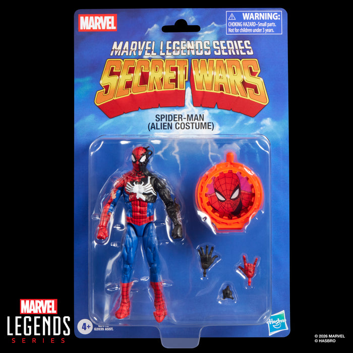 Marvel Legends Series Secret Wars Spider-Man (Alien Costume) | 6 Inch Action Figure | Hasbro