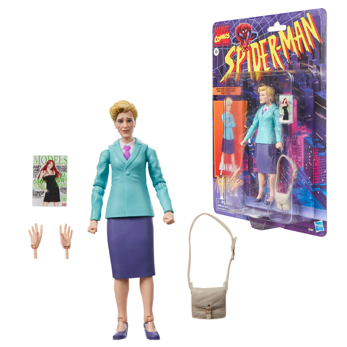 [PREORDER] Marvel Legends Retro Cardback Aunt May, Spider-Man: The Animated Series | Action Figure | Hasbro
