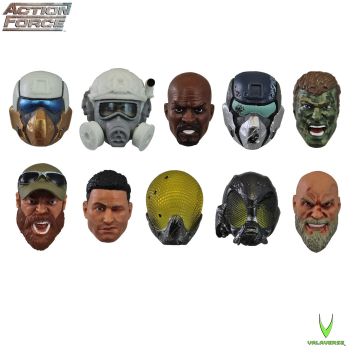 Action Force: Head Pack Alpha - 10 Heads (Valaverse)