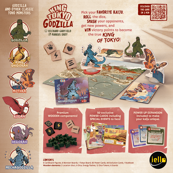 [PREORDER] King of Tokyo : Godzilla edition (+exclusive Canadian monster “Castor Van Dam”) | Board Games | IELLO
