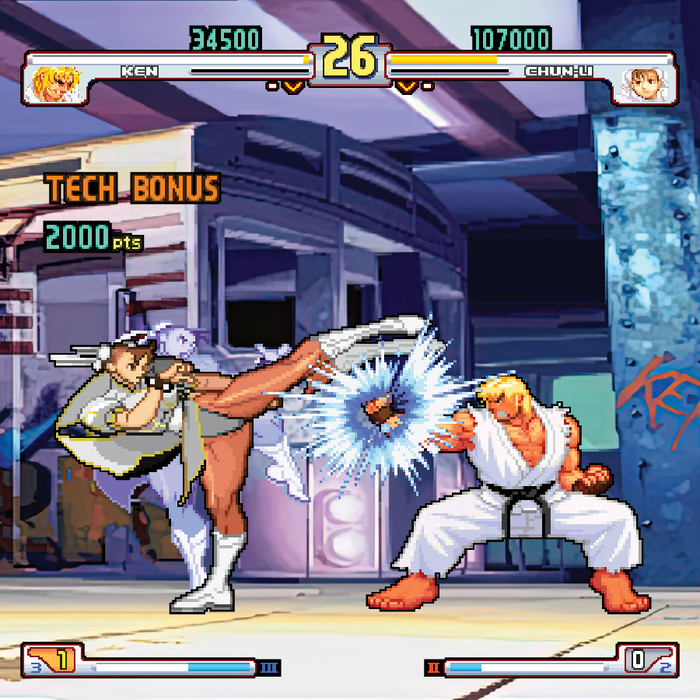 Moment #37 Street Fighter III: 3rd Strike (1999) on Arcade - CP System III Pixel Frame | Artwork | Level Up Labs