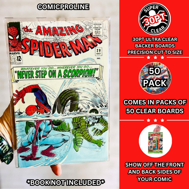 Comic Clear Boards (50 Pack) | Comic Supplies | Comic PRO Line