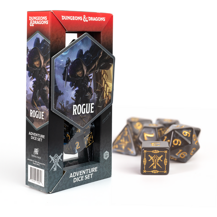 Dungeons & Dragons Adventure Dice - Rogue: Black (Sirius Dice)