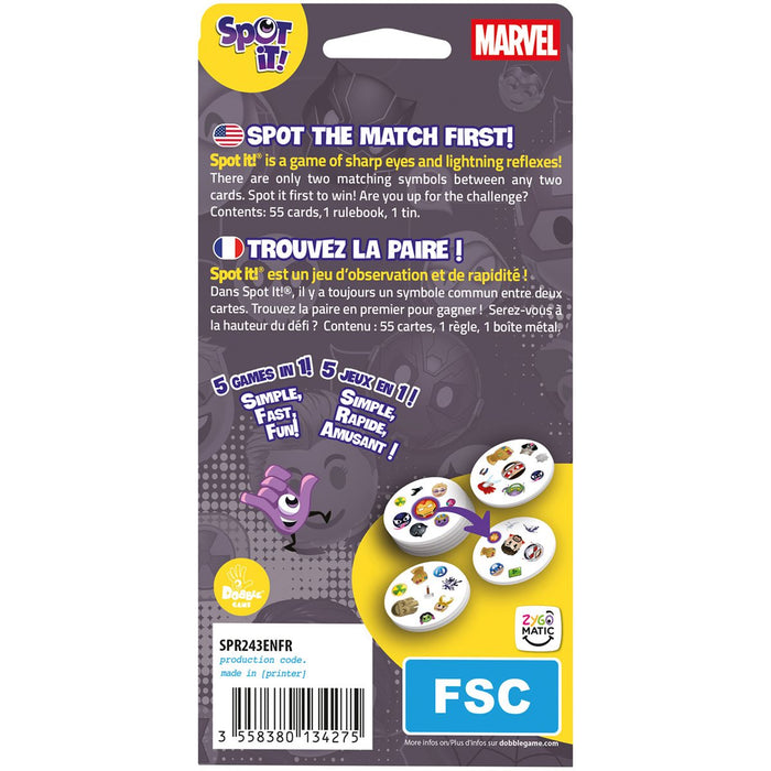 Spot It! Marvel Emojis | Boardgame | Blister Package