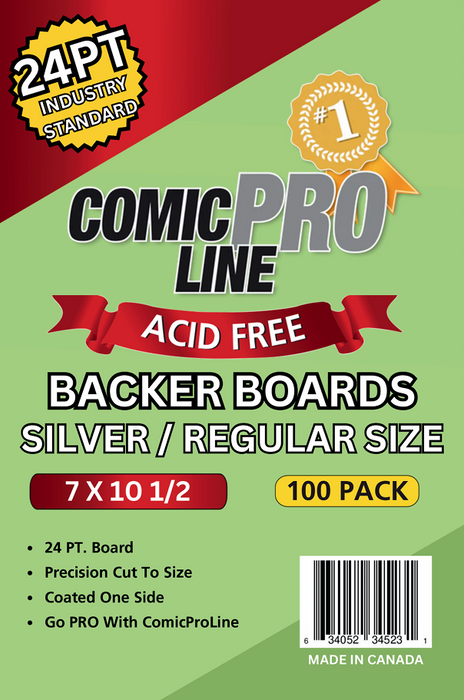 Regular / Silver Comic Backing Boards 24pt (Comic Boards)