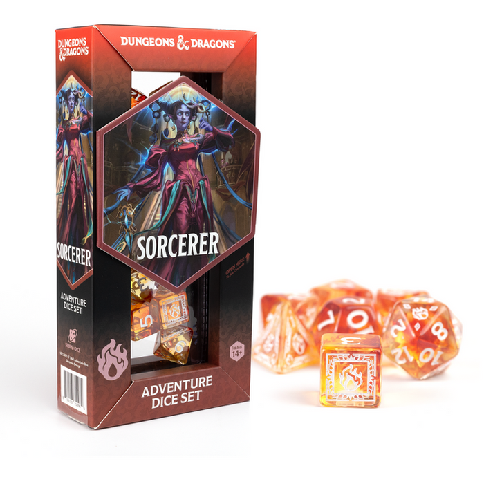 Dungeons & Dragons Adventure Dice - Sorcerer: Orange (Sirius Dice)