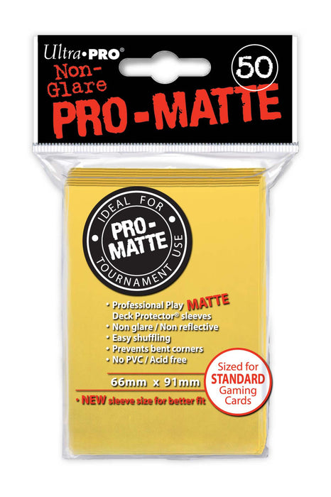 ULTRA PRO D-PRO PRO-MATTE YELLOW 50CT