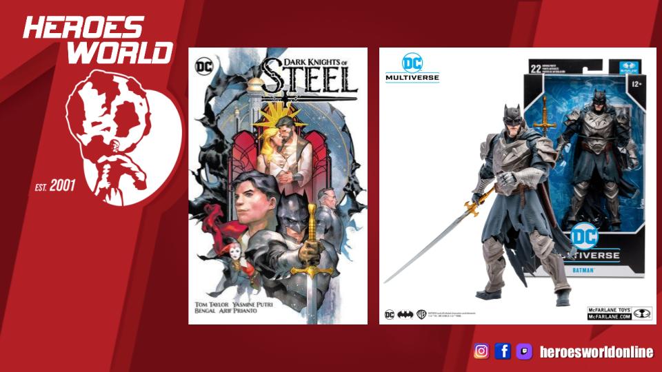 Dark Knights of Steel Graphic Novel and Action Figure Bundle