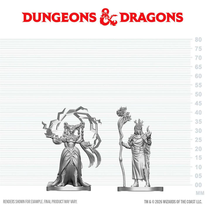 Human Druid & Elf Sorcerer | Nolzur's Marvelous Miniatures | Dungeons & Dragons RPG