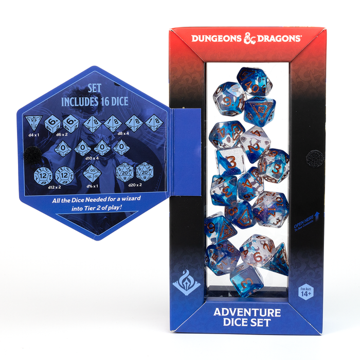 DND ADVENTURE DICE BUNDLE - WIZARD BLUE DICE