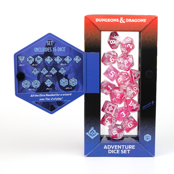 DND ADVENTURE DICE BUNDLE - WIZARD PINK DICE