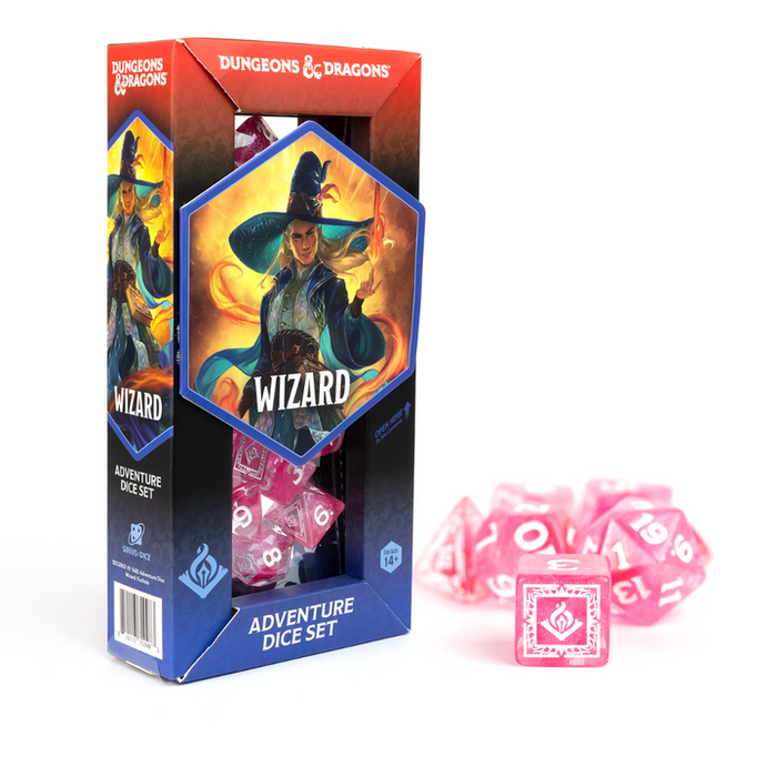 DND ADVENTURE DICE BUNDLE - WIZARD PINK DICE