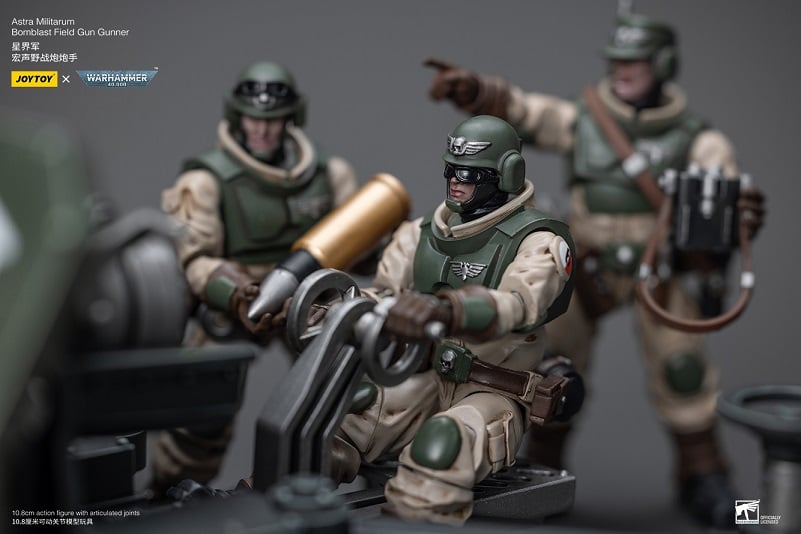 Astra Militarum Ordnance Team with Bombast Field Gun Artillery 1/18 Scale Set (Joy Toy)