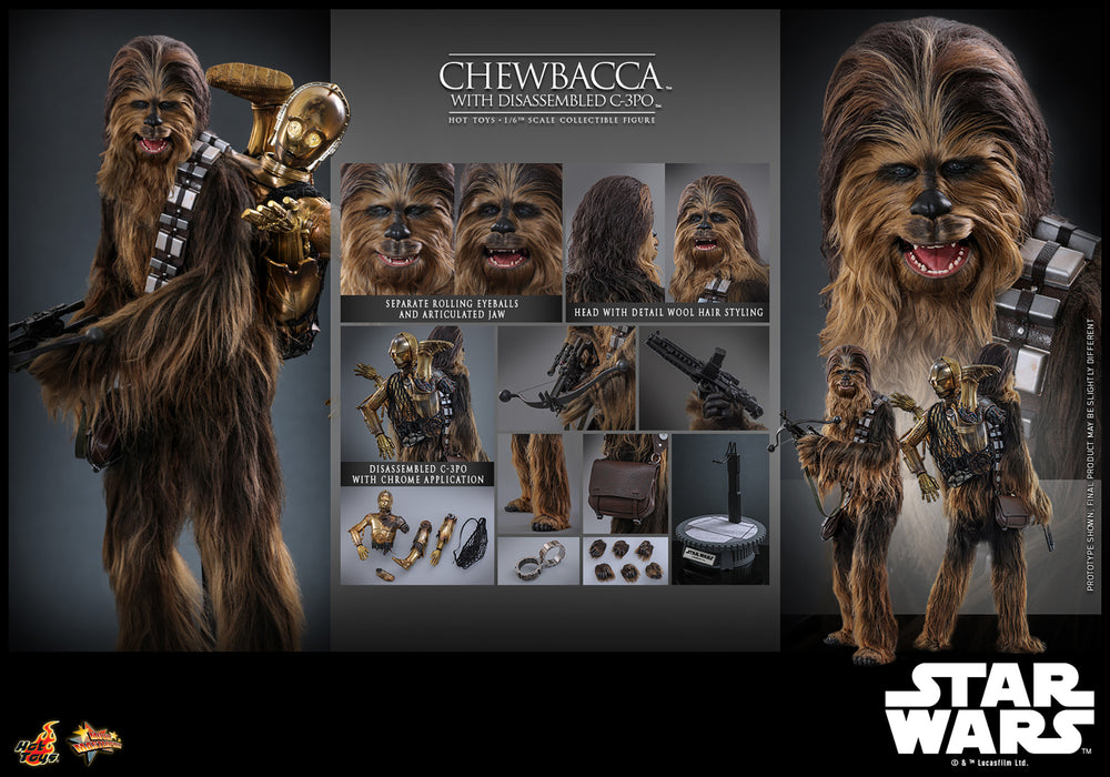 [PREORDER]  Chewbacca™ with Disassembled C-3PO™ Sixth Scale Figure