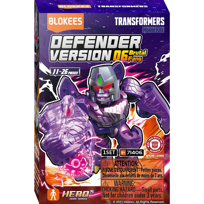 Transformers Defender Version 06 Brutal Fang | Model Kit | Blokees