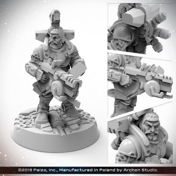 Starfinder Masterclass Miniatures: Dwarf Soldier — Heroes World