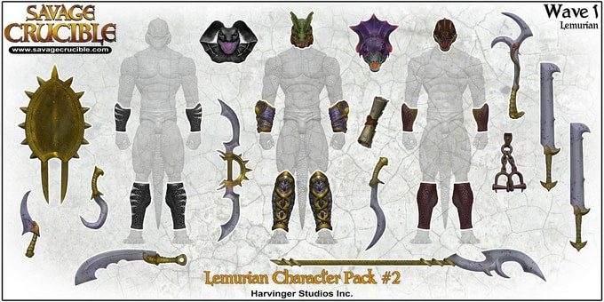 Lemurian Armory Character Pack 2 | Savage Crucible Wave 1
