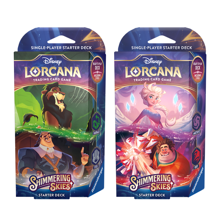 DISNEY LORCANA: SHIMMERING SKIES STARTER DECKS (2 PACK)