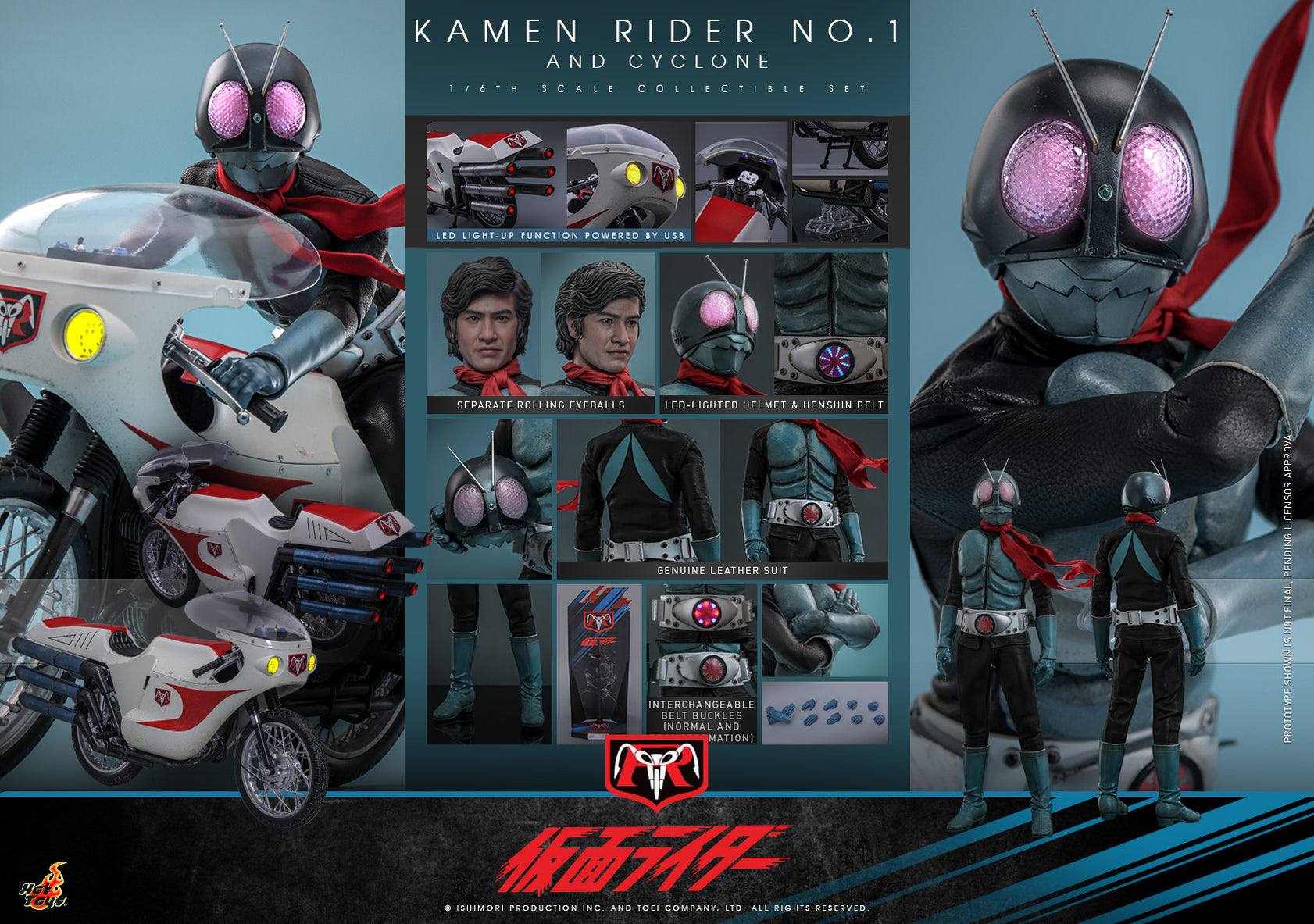 [PREORDER] Kamen Rider No. 1 and Cyclone Sixth Scale Figure Set ...