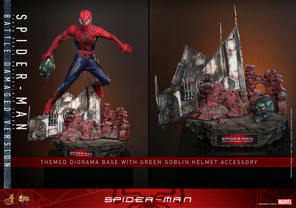 [PREORDER] Spider-Man (Battle Damaged Version) MMS859 | Sixth Scale Action Figure | Hot Toys