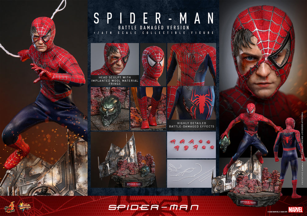 [PREORDER] Spider-Man (Battle Damaged Version) MMS859 | Sixth Scale Action Figure | Hot Toys
