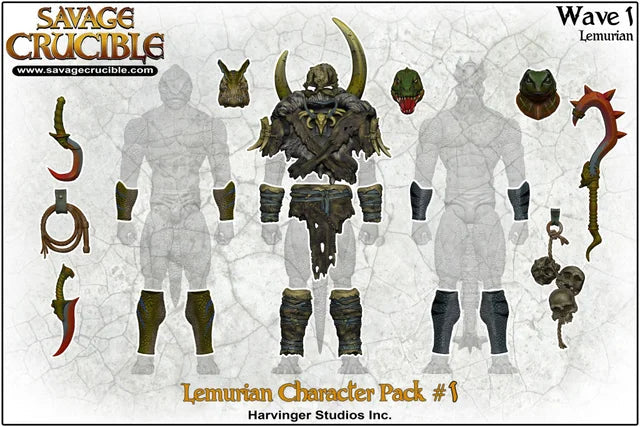 Lemurian Huntsman Character Pack 1 | Savage Crucible Wave 1