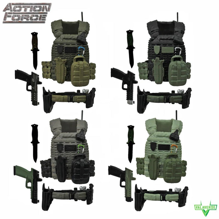 Tactical Field Gear Tin Set | 1/12 Scale Action Figure Accessories | Valaverse