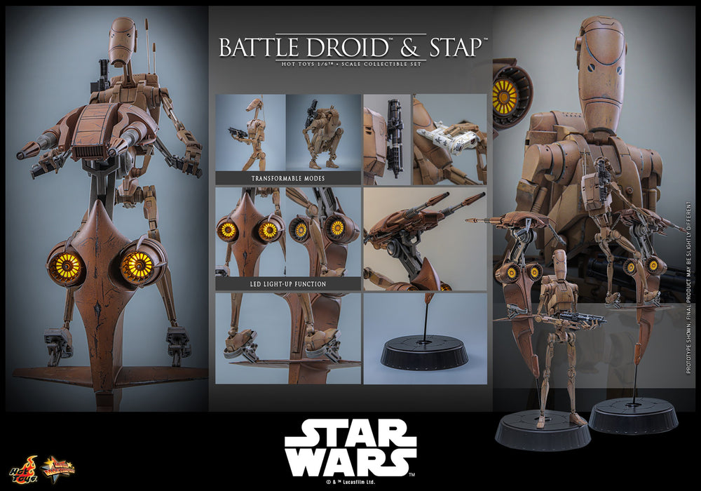 [PREORDER JUNE 2027] Battle Droid & STAP | Sixth Scale Figure Set | Hot Toys
