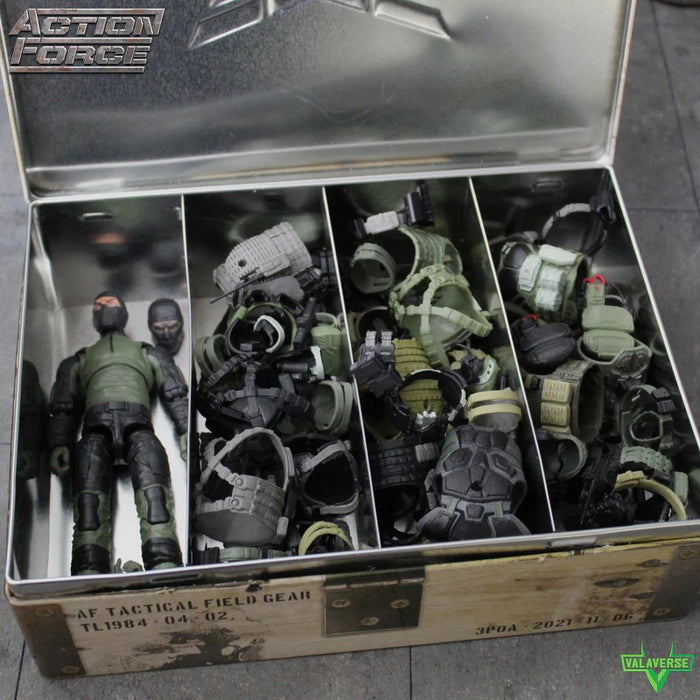 Tactical Field Gear Tin Set | 1/12 Scale Action Figure Accessories | Valaverse