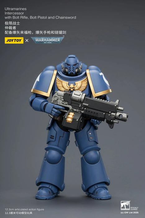 [PREORDER]  Space Marine Intercessor with Bolt Rifle, Bolt Pistol and Chainsword (Warhammer 40K) | 1/18 Action Figure | JOY TOY
