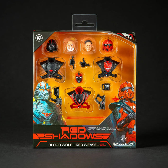 Red Shadows 6" PILOT CHARACTER KIT Accessory (1/12 Scale) | Action Figure | Skeletron