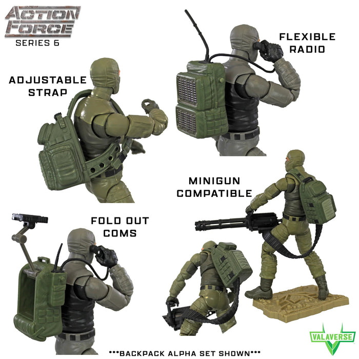 Backpack Set (Various: Alpha, Bravo, Charlie) | Action Figure | Valaverse