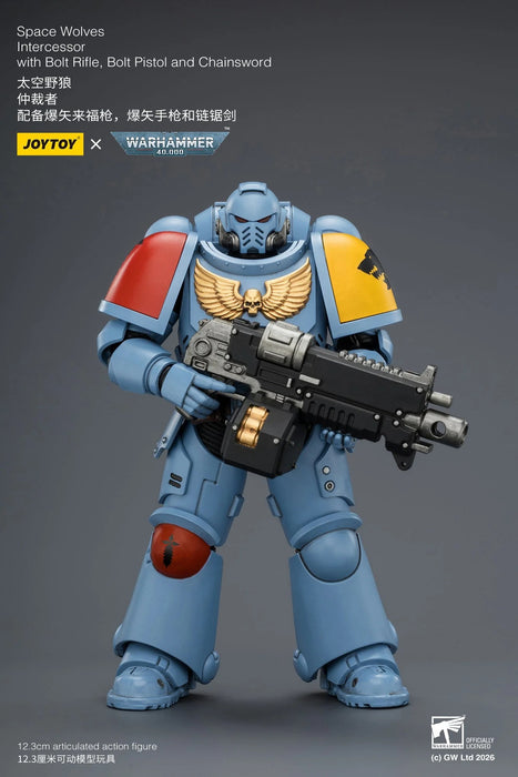 [PREORDER]  Space Marine Intercessor with Bolt Rifle, Bolt Pistol and Chainsword (Warhammer 40K) | 1/18 Action Figure | JOY TOY
