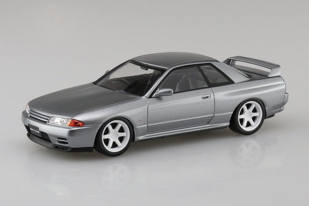 Nissan R32 Skyline GT-R Custom Wheel (Spark Silver) | Model Snap Kit 1/32 Scale | Aoshima