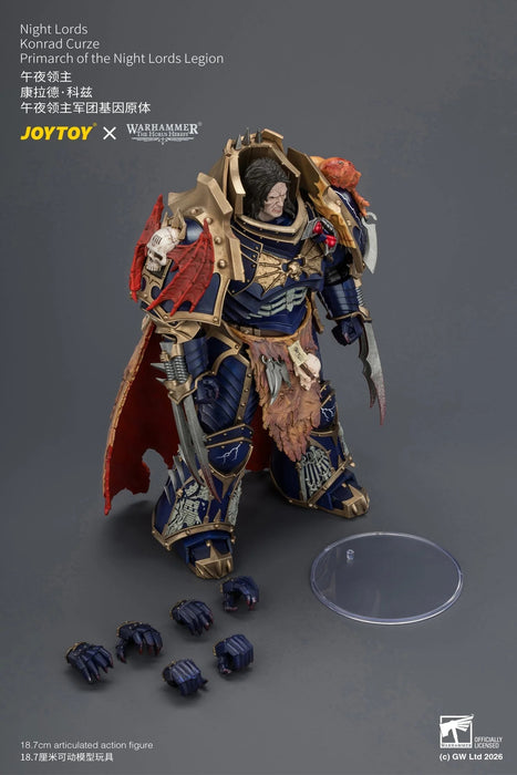 Night Lords Konrad Curze Primarch of the Night Lords Legion - "The Horus Heresy" | Warhammer 30k 1/18 Action Figure | JOYTOY
