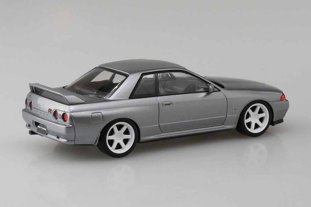 Nissan R32 Skyline GT-R Custom Wheel (Spark Silver) | Model Snap Kit 1/32 Scale | Aoshima
