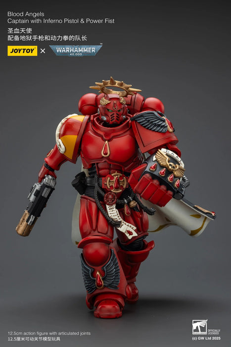 Blood Angels Captain with Heavy Bolt Pistol & Power Sword | 1/18 Scale Action Figure | JOY TOY