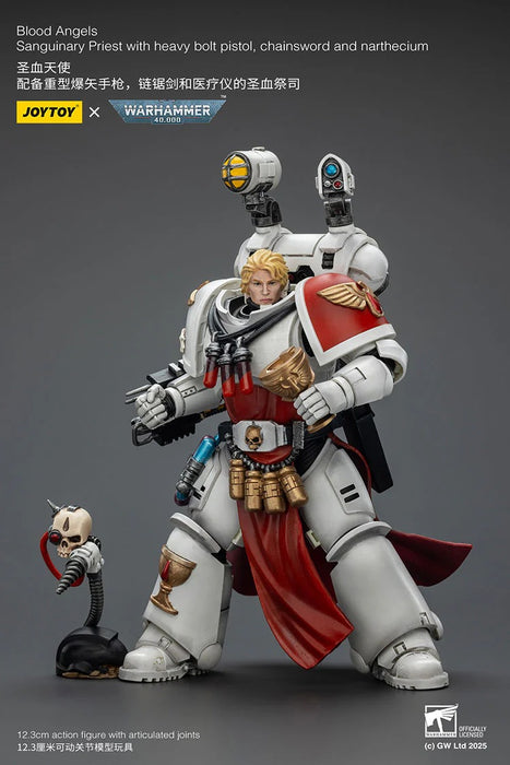 Blood Angels Sanguinary Priest with Heavy bolt pistol, chainsword and narthecium | 1/18 Scale Action Figure | JOY TOY